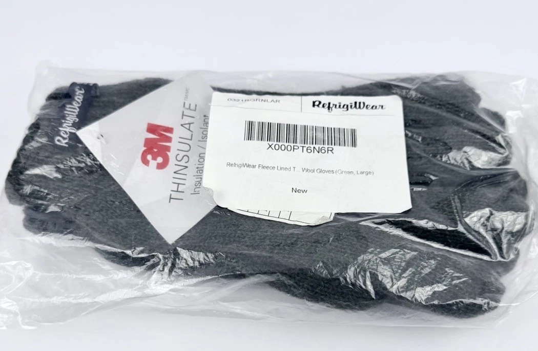 RefrigiWear 0321 Wool Gloves L Thinsulate Fleece Lined Freezer Work