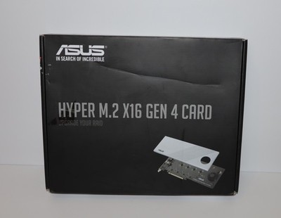 ASUS Hyper M.2 x16 Gen5 Card (PCIe 5.0/4.0) supports 4 NVMe M2 devices