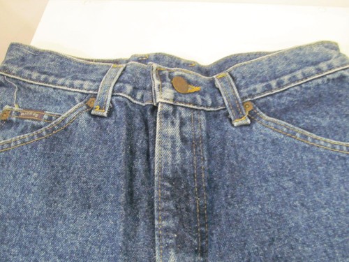 Jeans denim conici nuovi con etichette vintage LEE Riders Relaxed Classic originali Dk Wash taglia 10L - Foto 5 di 7