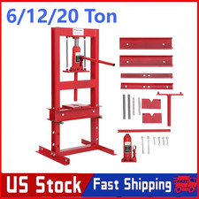 6 12 20 Ton Benchtop Hydraulic Shop Press Garage Floor Press With H-frame Plates 6 12 20 Ton Benchtop Hydraulic Shop Press Garage Floor Press With H-frame Plates
