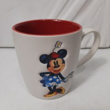 DISNEYLAND RESORT, PARIS :   MINNIE MOUSE MUG GLITTER BEADED MINNIE. UNUSED