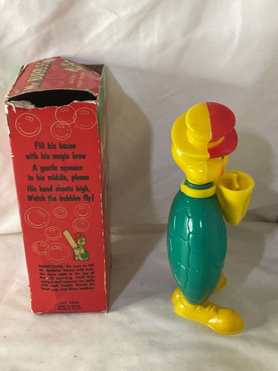 VTG Mr. Bubbles Turtle Magic Bazoo Bubble Maker Toy w/Original Box