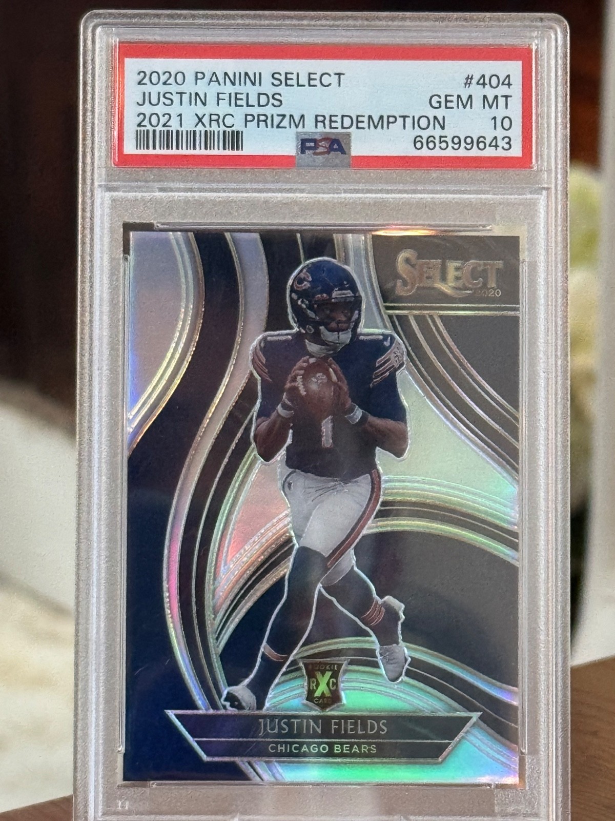 JUSTIN FIELDS 2020 SELECT 2021 XRC ROOKIE PRIZM REDEMPTION RC PSA 10 #404