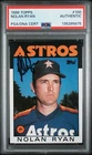 1986 Topps NOLAN RYAN Signed #100 PSA Authentic On Card Autograph Astros HOF