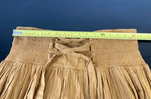 LetMeBe Anthropologie Boho Mustard Cotton Midi Skirt size 22w New RRP: £120 - Picture 8 of 13