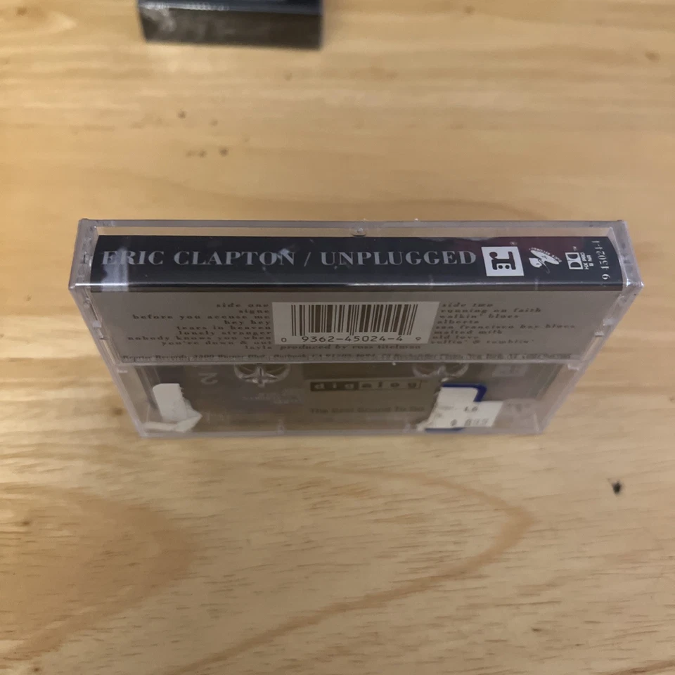 Eric Clapton Unplugged Sealed Cassette New Hype Sticker Blues Rock Fast Ship - Image 3 of 4