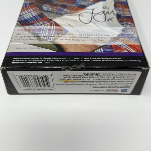 1D One Direction ZAYN MALIK singende Puppe 12 Zoll Hasbro 2011 benötigt Batterien NEU - Bild 7 von 12