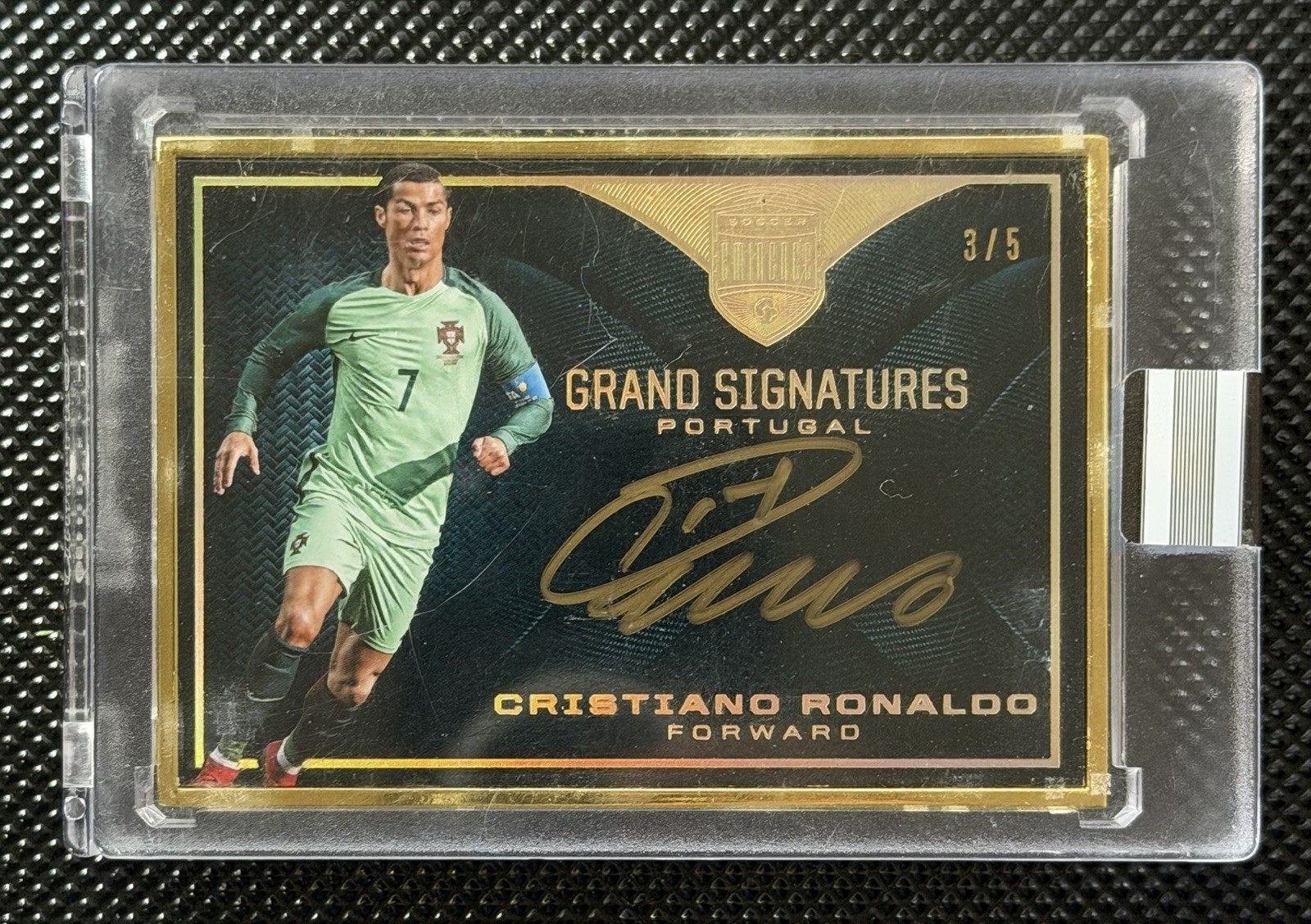 Cristiano Ronaldo 2018 Eminence Grand Signatures Gold Framed Auto /5 Portugal view 1