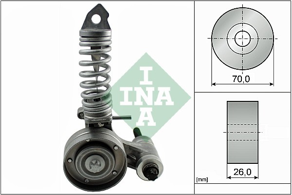 Aux Belt Tensioner fits VAUXHALL MERIVA A, B 1.4 2003 on Drive V-Ribbed INA New