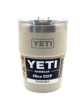 YETI Rambler 16 oz Stackable Cup Cape Taupe Hard to Find Color Ships Fast
