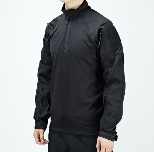 Men's Tactical Shirt Long Sleeve Army Military Training Hunting Hiking Camo Tops - Picture 14 of 26