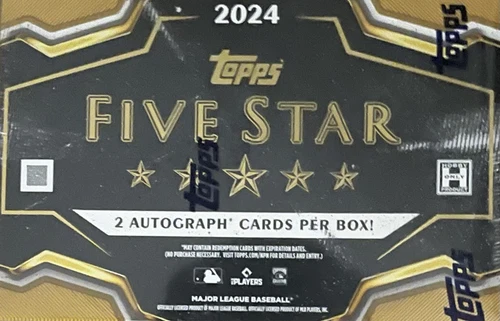 2024 Topps Five Star Baseball Factory Sealed Hobby Box (2 Autographs Per Box)