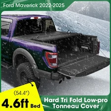 4.6FT Hard Tri Fold Low-profile Tonneau Cover for Ford Maverick 22-25 Waterproof