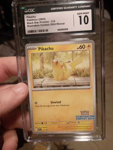 Pokemon Pikachu #214 Illustration Contest Winner BSP 2024 - CGC 10 Gem Mint 3292