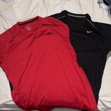 2 Nike Drift Athletic Shirts Black And Red Size 2XL
