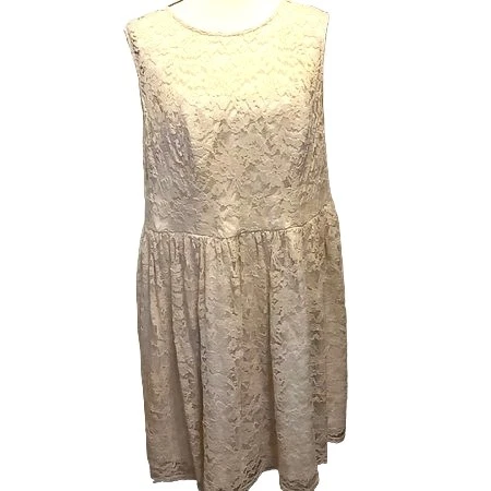 Tevolio Dress Womens 16W Off White Lace Wedding Bridal Party Elegant Cocktail - Image 2 of 4