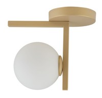 Deckenlampe Gold Glas Kugel Metall Blendarm G9 Moderne Wohnzimmer Leuchte