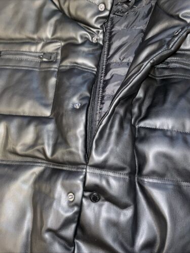 Sean John Weste 4X Puffer Kunstleder mit Kapuze Neu mit Etikett Neu mit Etikett Polyurethan - Bild 8 von 22