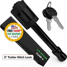 Candado De Enganche De Remolque Negro, Pasador De Enganche De Bloqueo Estilo...