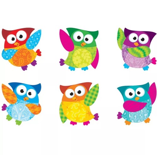 Owl Stars! Mini Accents Variety Pack 6 Designs 72 Pieces Total-2 Packs T-10880 - Picture 2 of 2