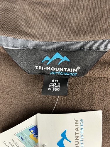 TRI-MOUNTAIN Jacket Men 4XL Brown Performance Fleece Ultra Cool Full Zip Casual - Picture 4 of 16
