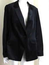 Recent BASLER Sz 46 14 16 Gorgeous Black Velvet Velveteen Blazer Jacket