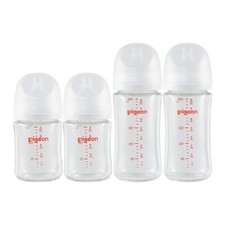 Pigeon Heat-Resistant Glass Nursing Bottle From 0 Months With Nipple Japan