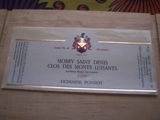 label Morey saint denis 1999 closed monts luisants Domaine Ponsot wine label
