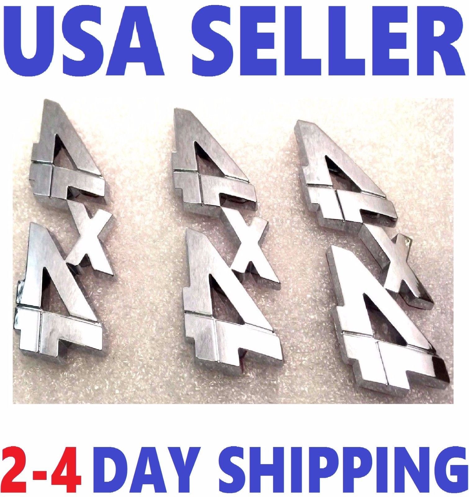 3X Chrome 4X4 EMBLEM 4 X 4 TRUCK logo decal SUV SIGN Trunk ornament FIT ALL CARS