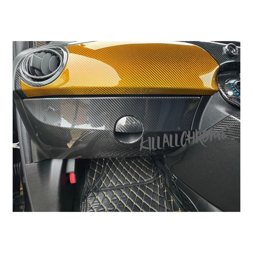 Abarth Genuine Carbon Fibre Glove Box Cover Series 4 500 595 695 3K RHD - Picture 2 of 8
