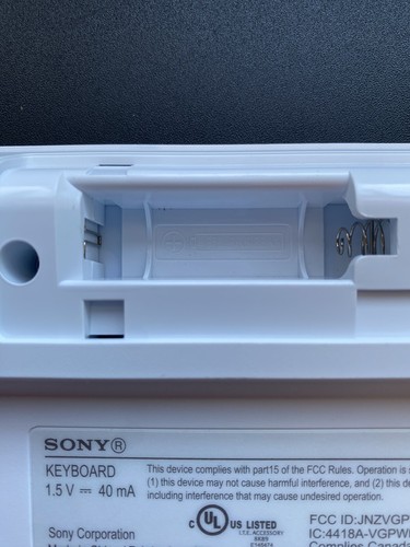 Sony VAIO Wireless Keyboard Model VGP-WKB11 White No Dongle - Tested Works - Picture 7 of 7