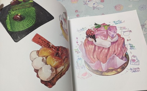 Ama Terror Mao Momiji Art Book Japanese Sweets Illustrations Cute Desserts - Picture 10 of 12