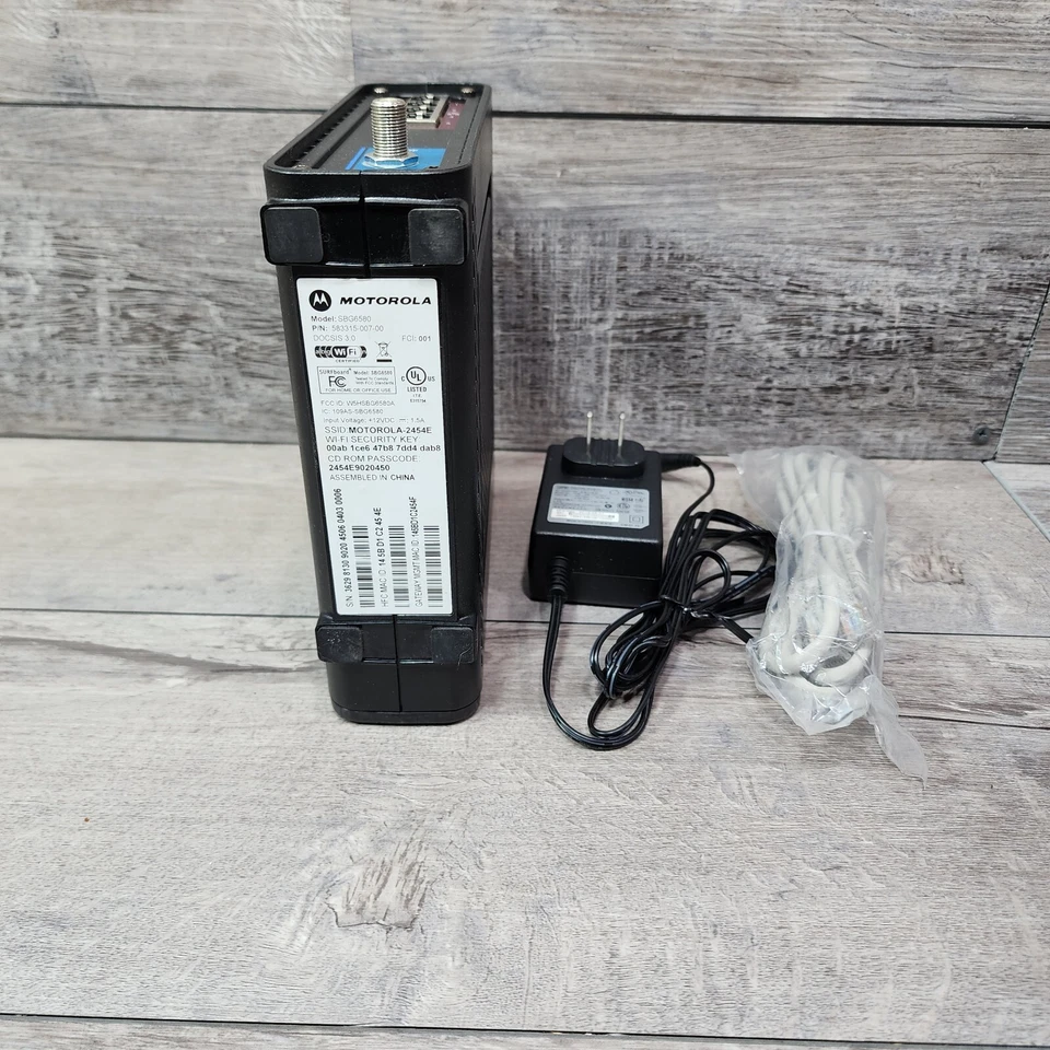 Motorola ARRIS SURFboard SBG6580 DOCSIS 3.0 Cable Módem y Router Wi-Fi Probado Foto 4 de 4