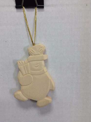 6 Unpainted Christmas Tree Santa Snowman Angel Candy Cane Decorations Ornaments - Bild 7 von 7