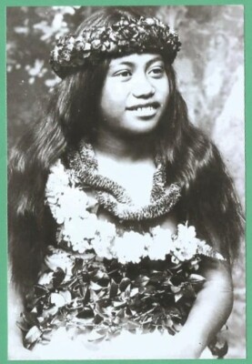 Found 4X6 PHOTO of Pretty Vintage Native Hawaiian Island Girl