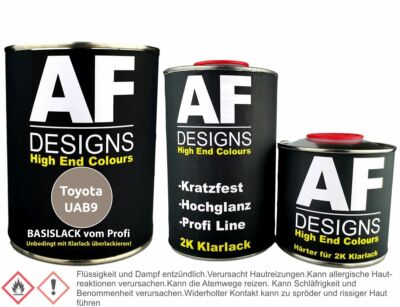 Toyota UAB9 Beige Metallic 1,25L Basislack Klarlack Härter Autolack spritzfertig