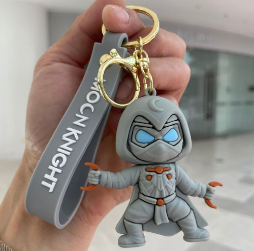 Disney Marvel Moon Knight 3D PVC Bags Hanger Pendant Keychains Key Rings hot - Bild 2 von 2
