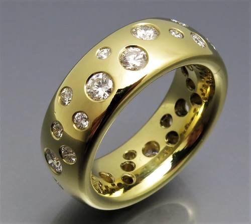 REIF-DESIGN - ELEGANTER BRILLANT STERNENHIMMEL - 585 GOLD - TOPSTÜCK! - 第 1/8 張圖片