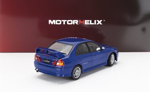 Motorhelix 1/18 Mitsubishi Lancer Evo IV mit Motor 1999 blau M84005 - Bild 2 von 18