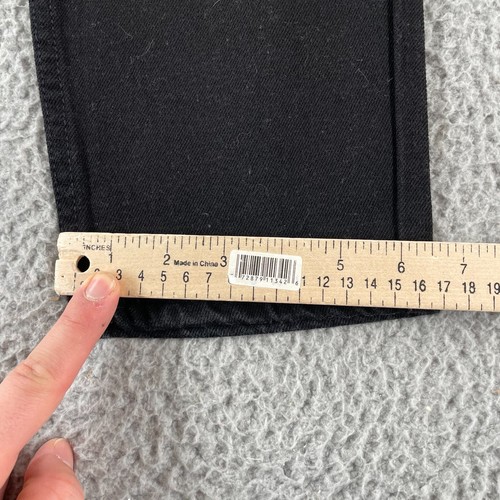 Pantalones de mezclilla Levis 921 de colección negros con lengüeta naranja calce cónico pierna talla 6 cortos NUEVOS NUEVOS CON ETIQUETAS - Imagen 9 de 13
