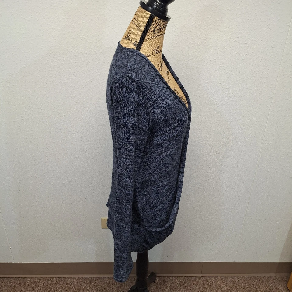 Suéter envolvente sintético Free People tejido elástico manga larga azul para mujer talla M Foto 2 de 4