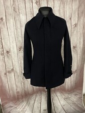 Ladies G Star Raw Hudson Coat Pea Coat Black Wool Medium Overcoat