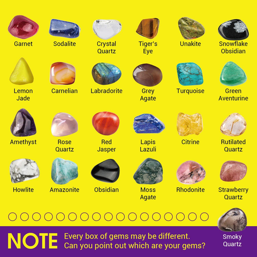 Science Gifts for Kids Boys Girls Geology Kit Gift Gemstone Collection Box 25Pcs - Picture 4 of 12