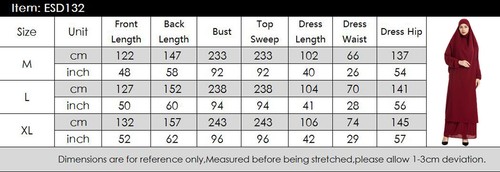 Women Hooded Khimar Abayas Muslim Prayer Dress Islamic Kaftan Abaya Hijab Skirt - Picture 2 of 70