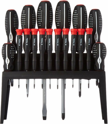 18-Piece Screwdriver Tool Set with Vertical Holder New Free Shipping USA - Picture 1 of 2