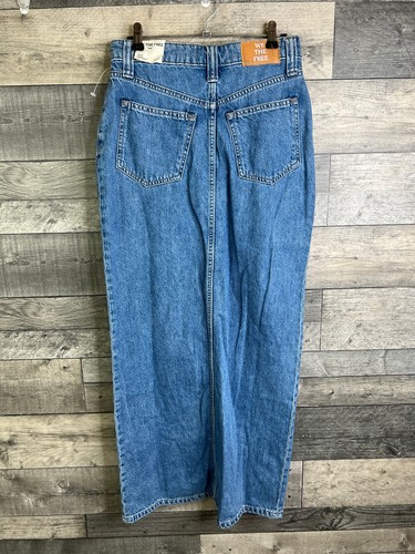 Maxi Falda Free People Chani Talla 25 UK 4 Azul Denim Frontal Dividido Informal We The - Imagen 2 de 10