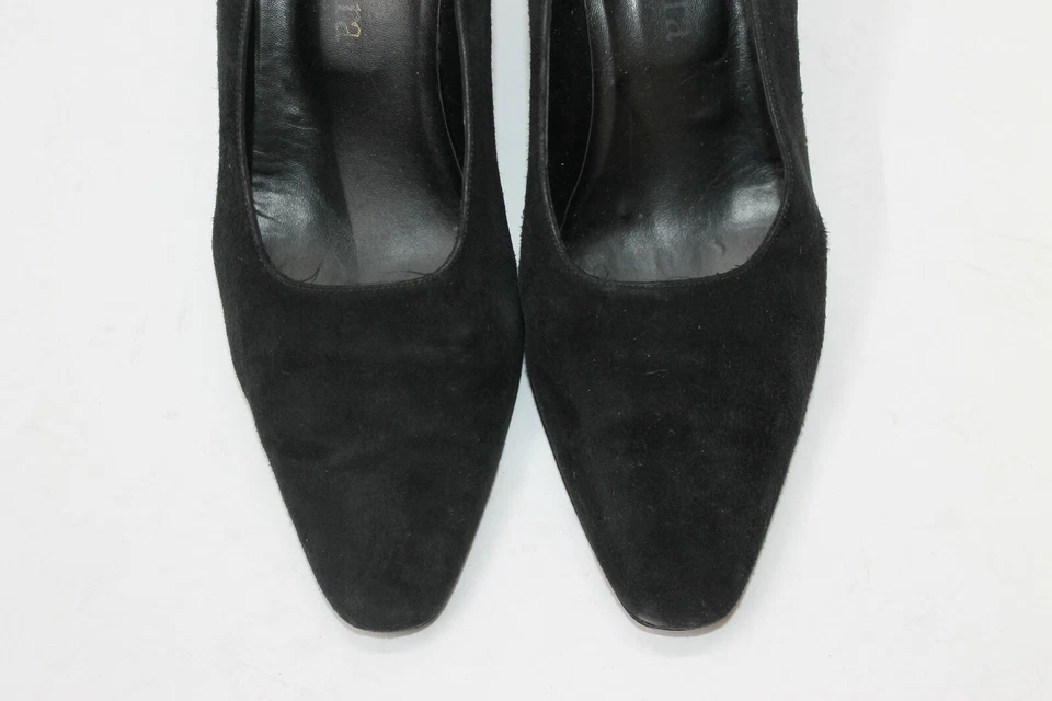 MAX MARA Mujer Zapatos Talla 7 Europa 37.5 Negro Gamuza S7724 Foto 3 de 4