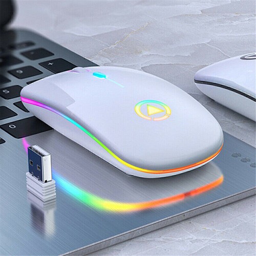 A2 Slim 2.4GHz Wireless Mouse Leise USB-Mäuse Wiederaufladbar RGB Für PC Laptop - Bild 16 von 16