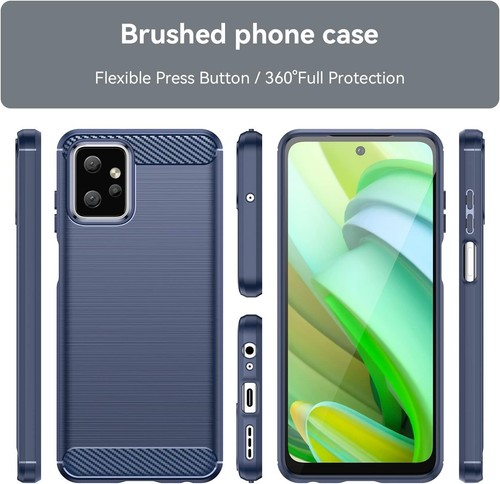 Motorola Moto G Power Case Shockproof Flexible TPU Rubber Protective Cover Blue - Picture 9 of 24