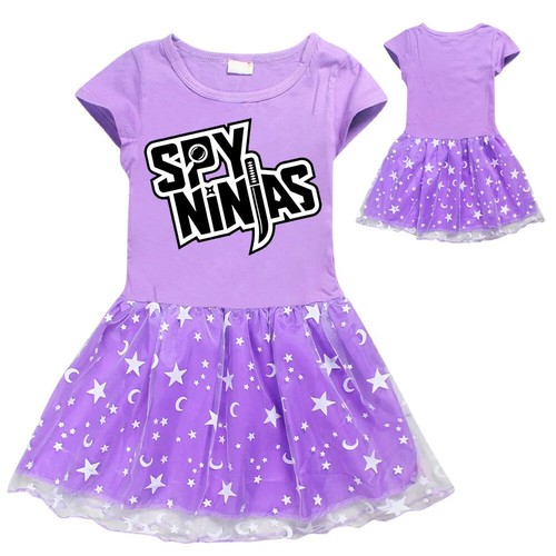 SPY NINJAS Fashion Dress Kids Cartoon Dress Baby Girls Lace Dresses Costume - Picture 23 of 33
